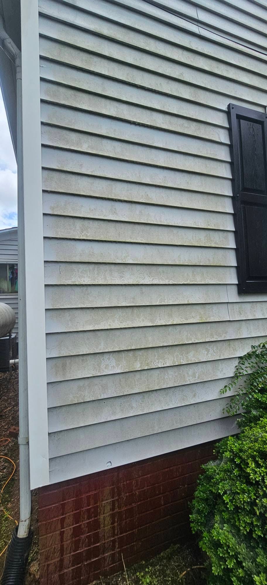 House Siding — Before Soft Wash