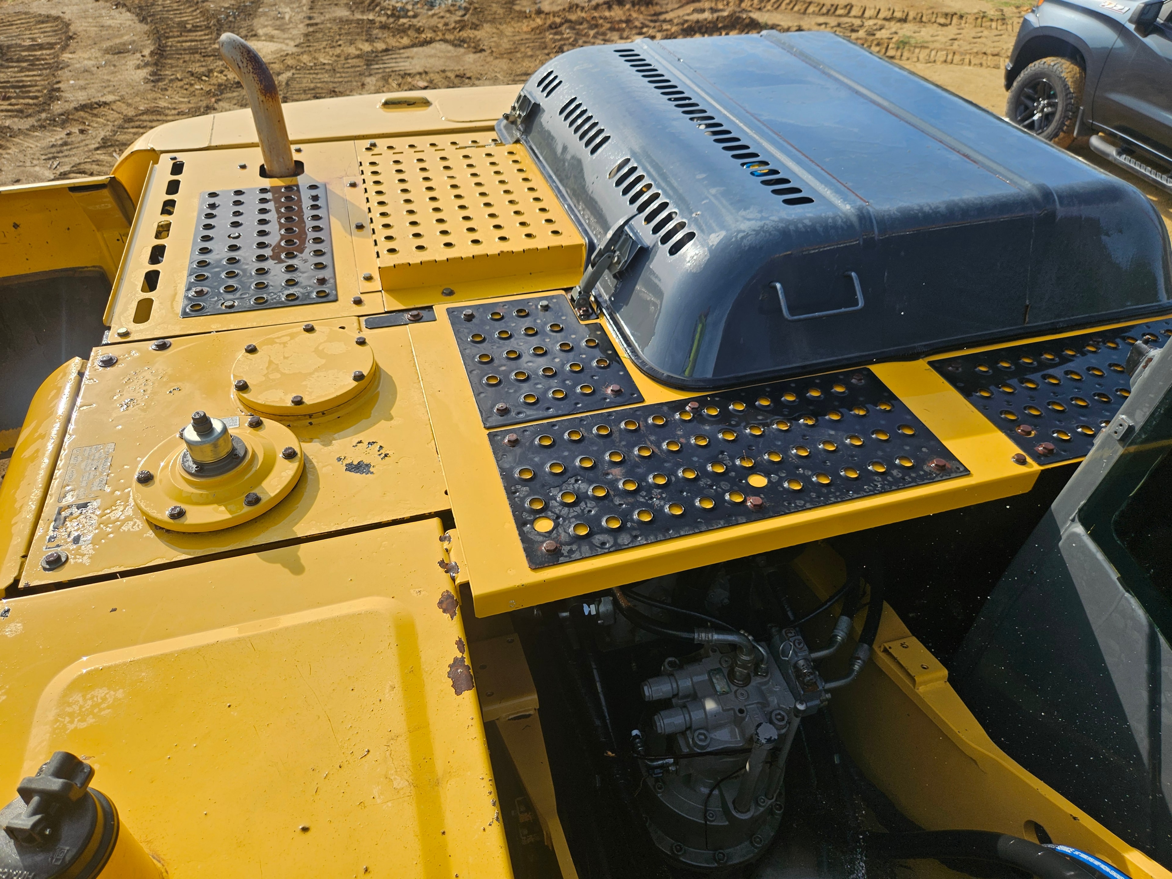 Construction Equipment Engine — Before Cleaning